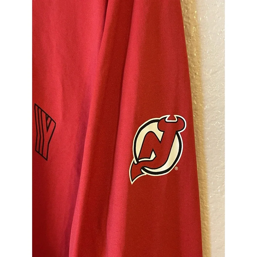 Men's 3XL NWOT New Jersey Devils Adidas Creator‎ Climalite Long Sleeve Shirt Red